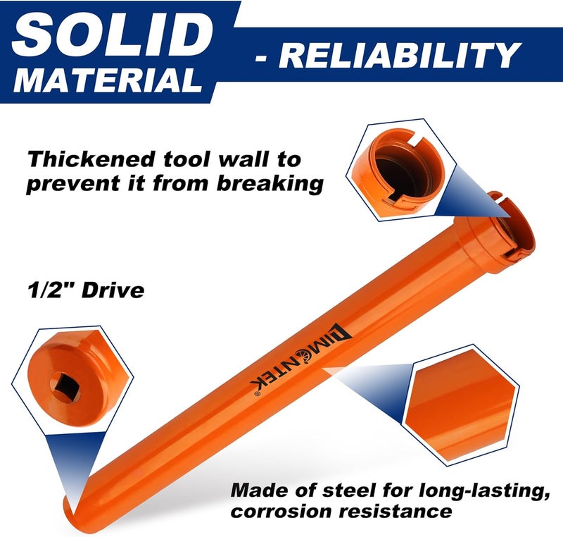 limontek Inner Tie Rod Removal Tool, Master Inner Tie Rod Tool Set with 12 Crowfoot Adapters & 1/2 Inch Drive Tube for Tie Rods Remove & Install - Image 2